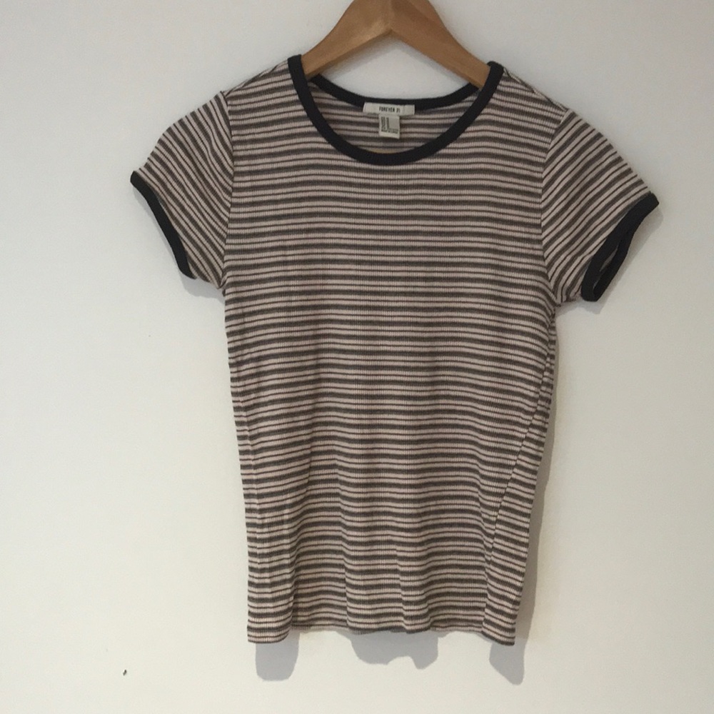 Forever 21 Striped T-Shirt Medium